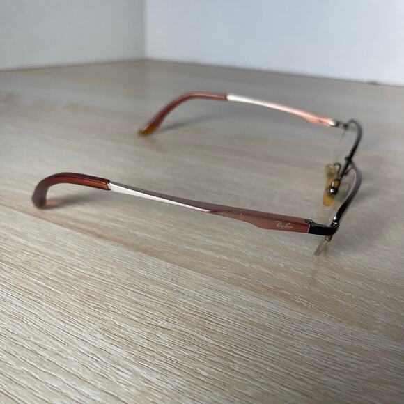 Ray-Ban RB6133 2511 Eyeglasses Half Rim Silver Brown 51-19-140 - Picture 8 of 8